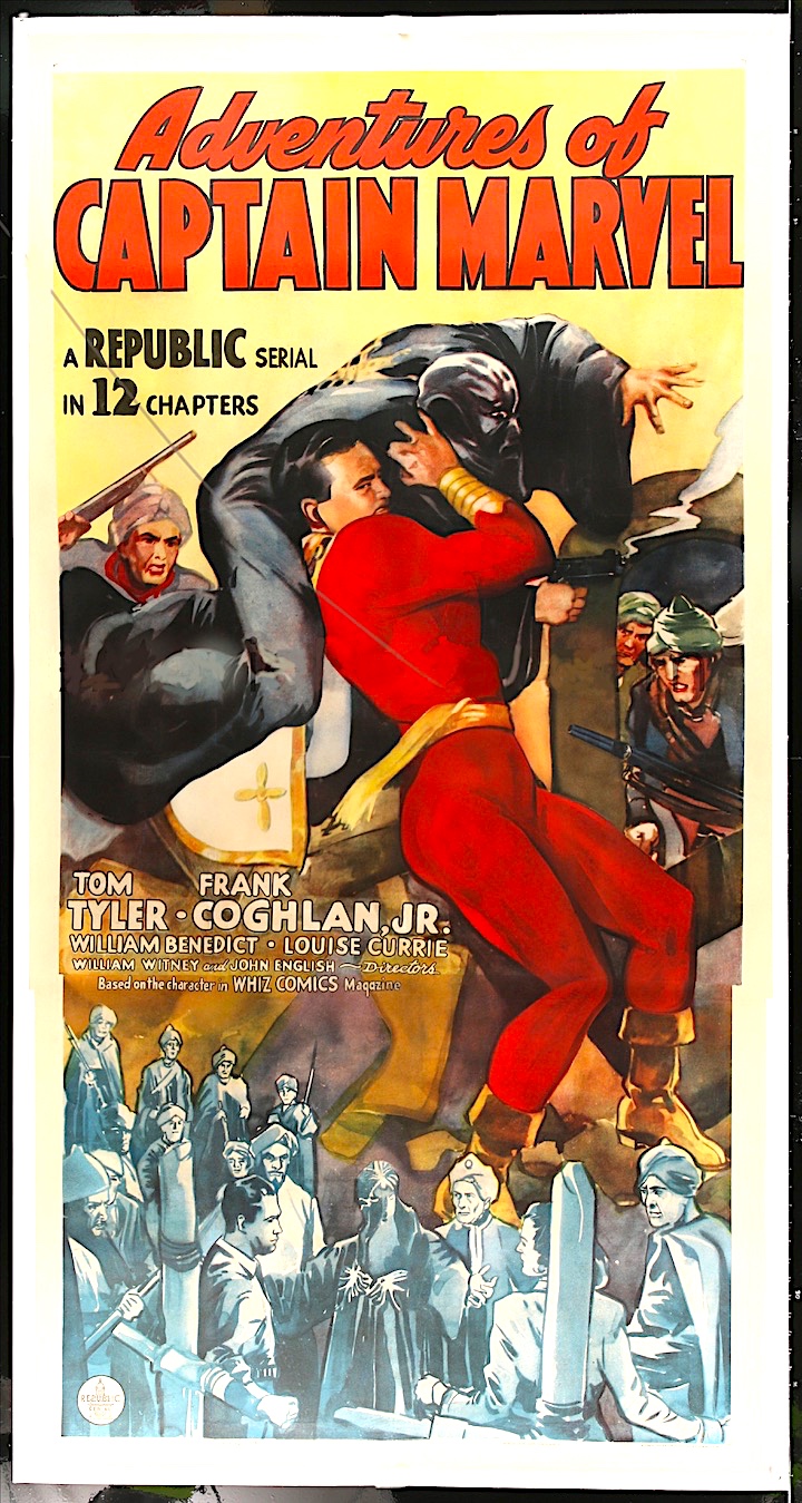 1941 Adventures of Captain Marvel Tom Tyler cult serial movie poster print 2 