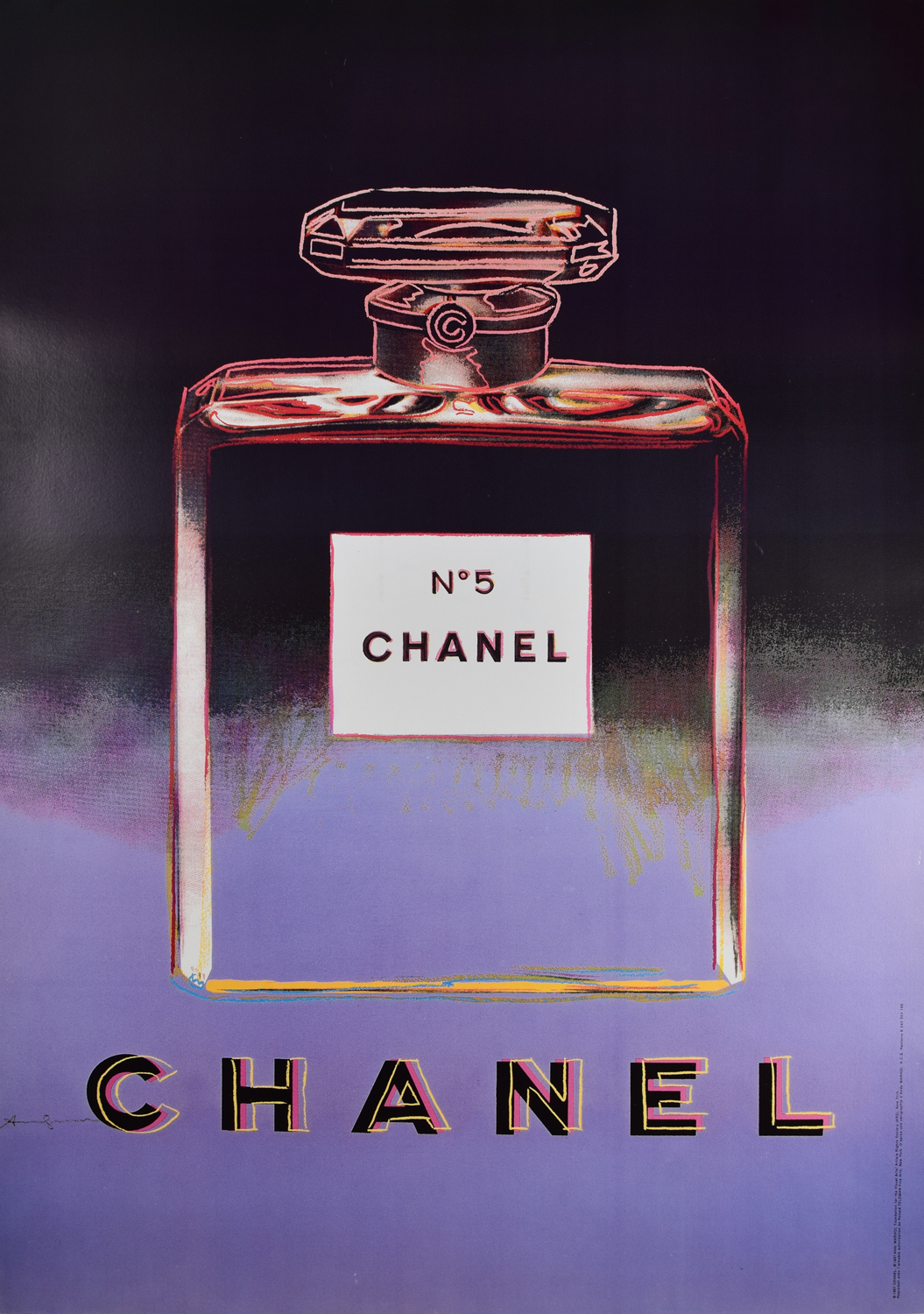 Chanel No. 5 Poster Purple Black Andy Warhol | Modernism
