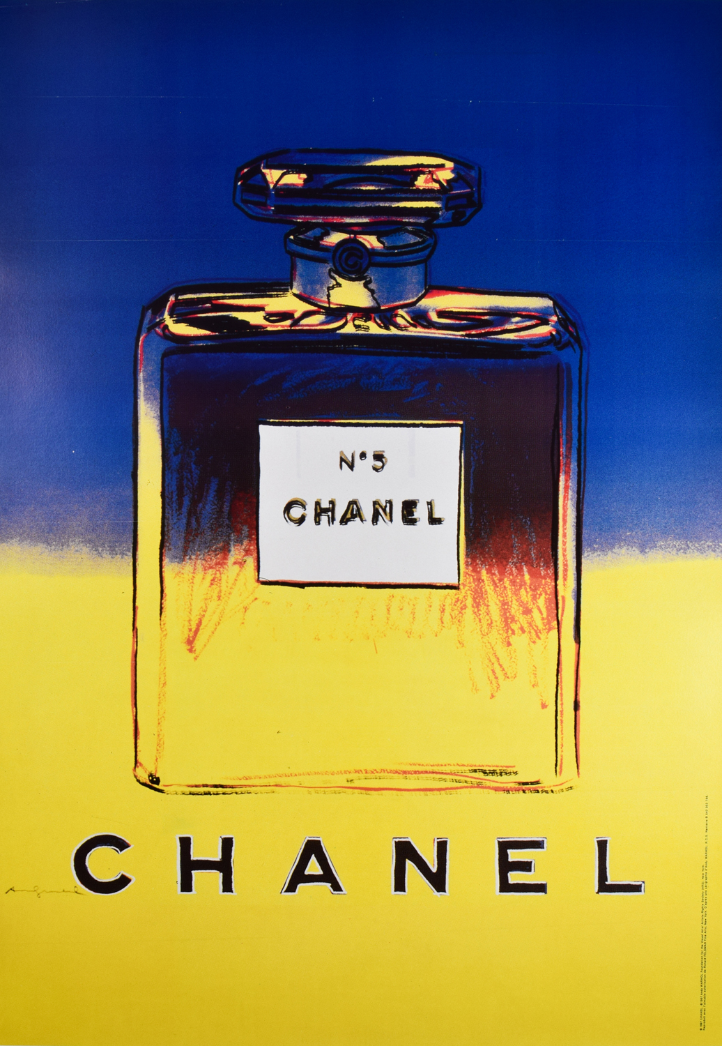 Chanel No 5 Blue Yellos Designed By Andy Warhol Modernism