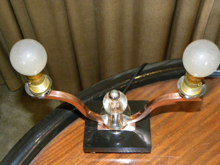 Modernist Art Deco French Pair Of Table Desk Bed Lamps | Modernism