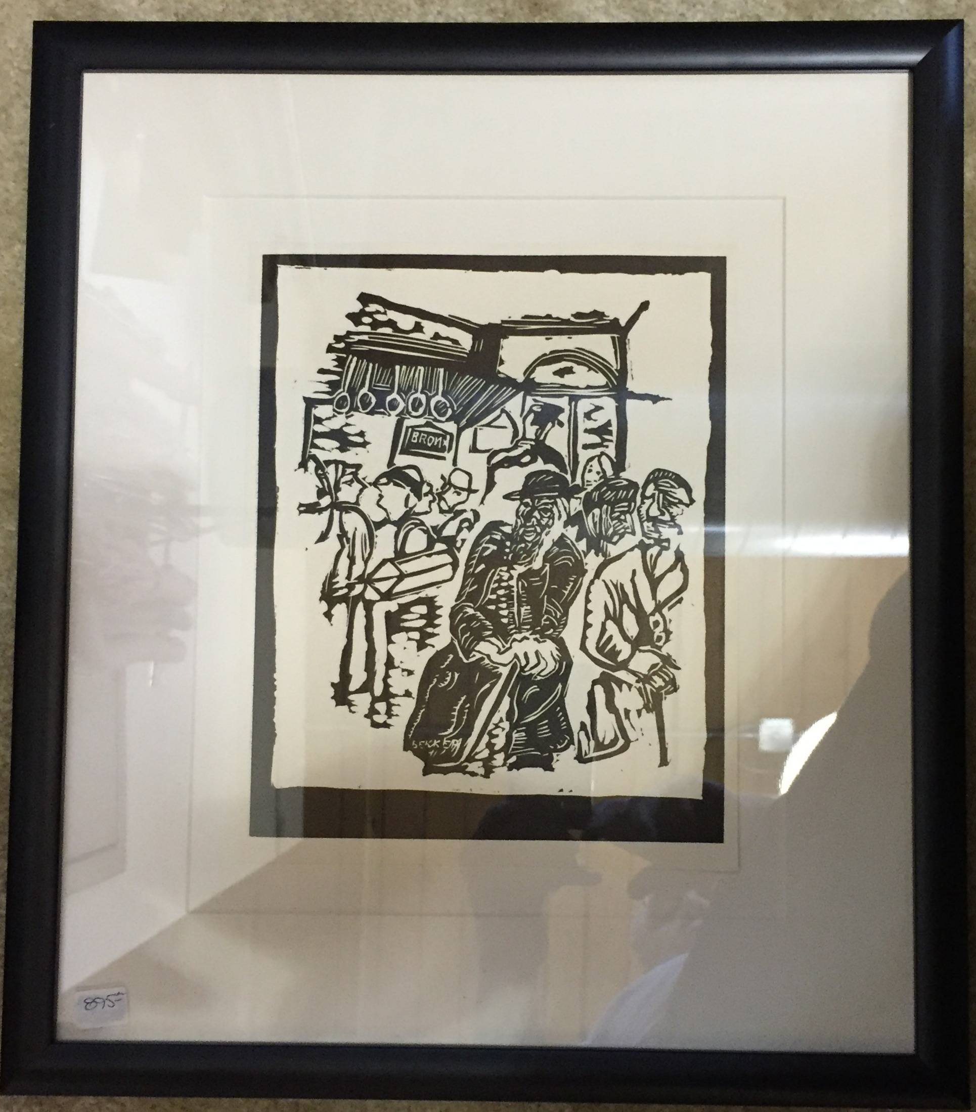 Rare 1937 Woodcut David Bekker -the Bronx Express- | Modernism