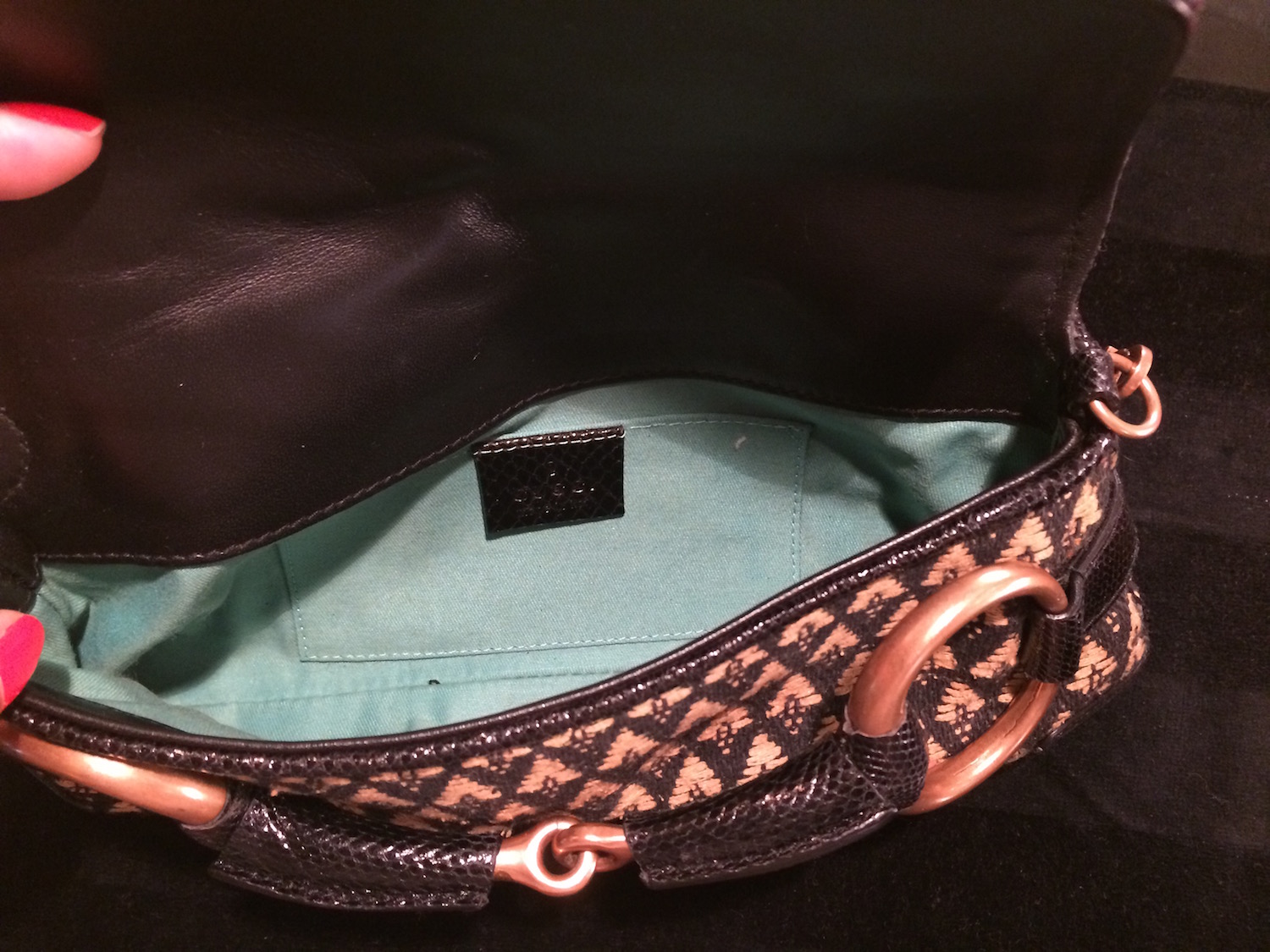 Gucci Embroidered Rafia Flower Horsebit Handbag Modernism