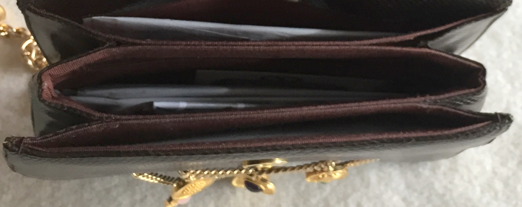 Rare Vintage Unused Judith Leiber Jewelled Snakeskin Bag