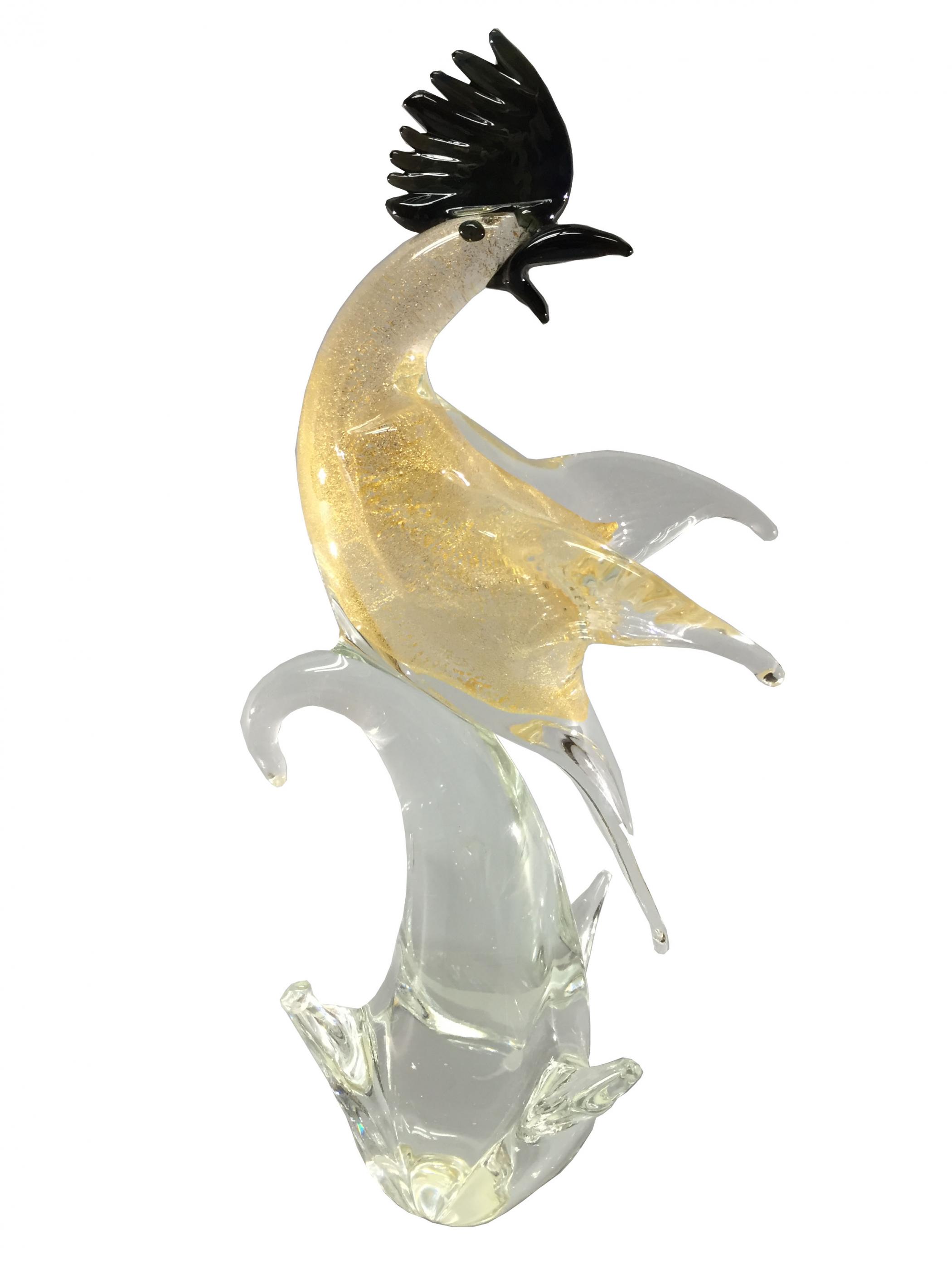 Venetian Glass Murano Bird Of Paradise Modernism 0757