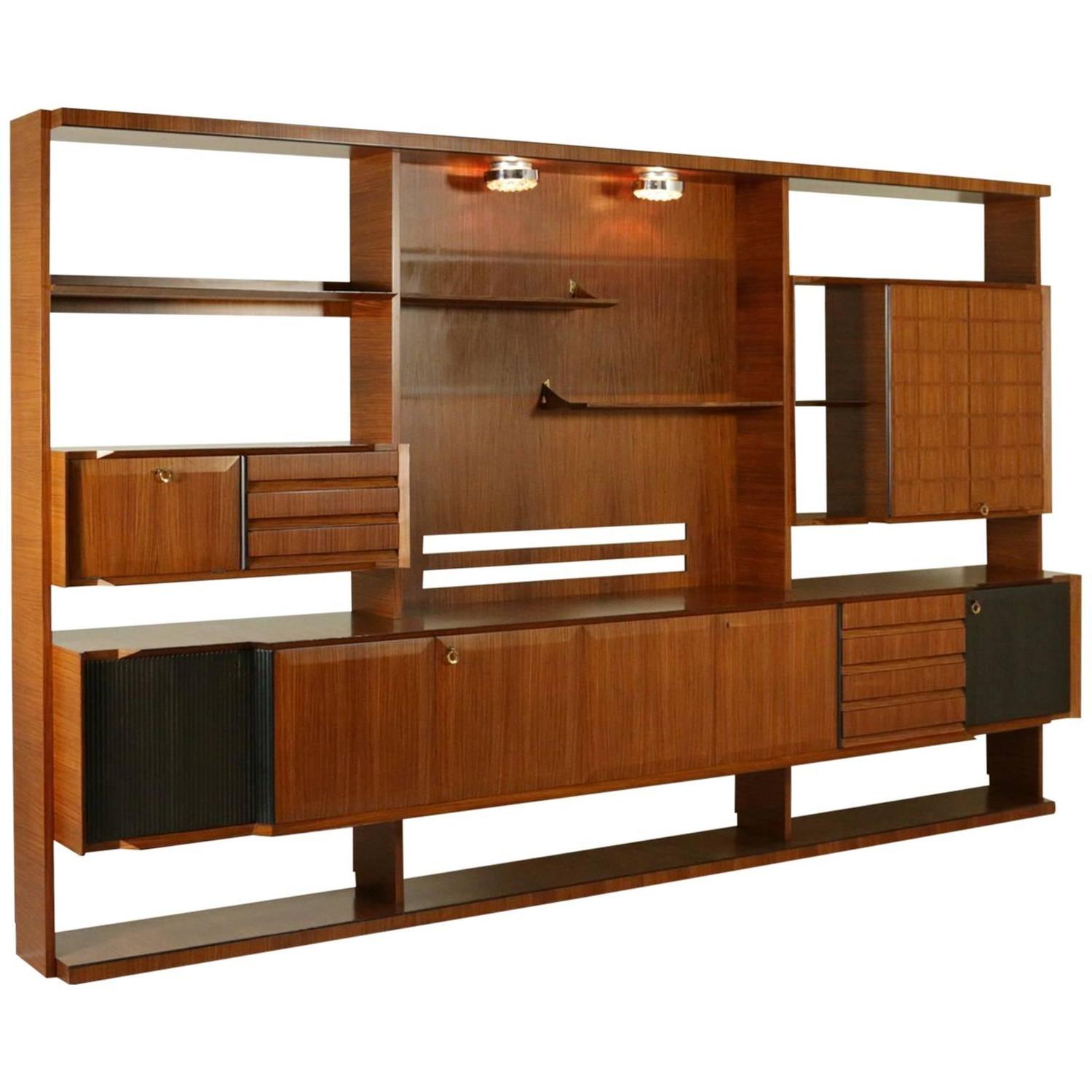 wall modern mid century unit italian 1960s living cabinet furniture modernism rosewood report