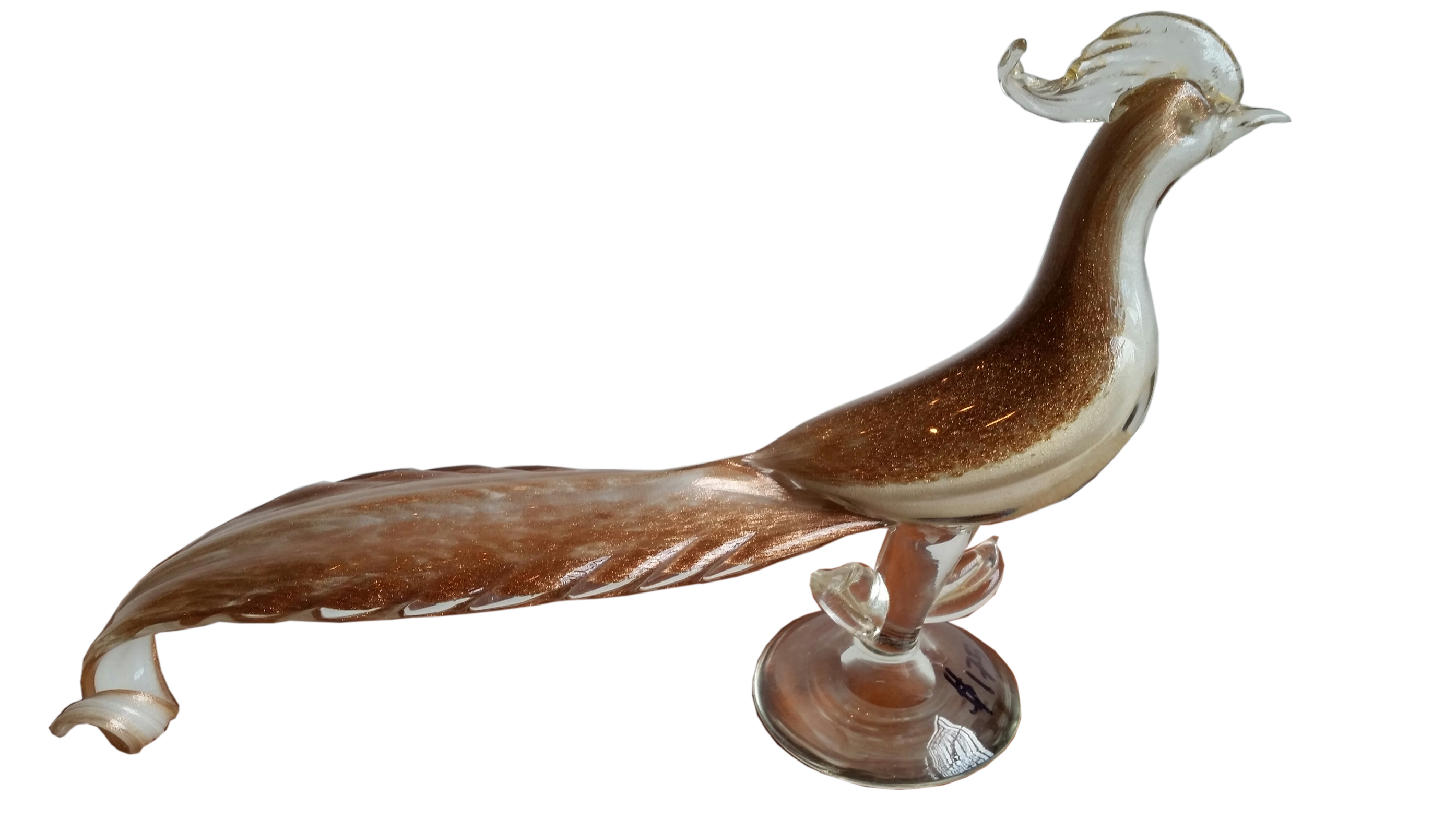 Murano Style Glass Pheasant | Modernism