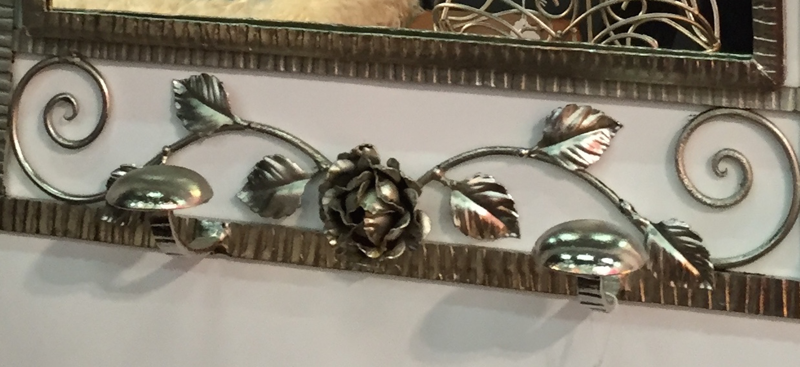 Silver Hanging Rack French Art Deco Silver Plated Hanging Coat Rack With Mirror | Modernism