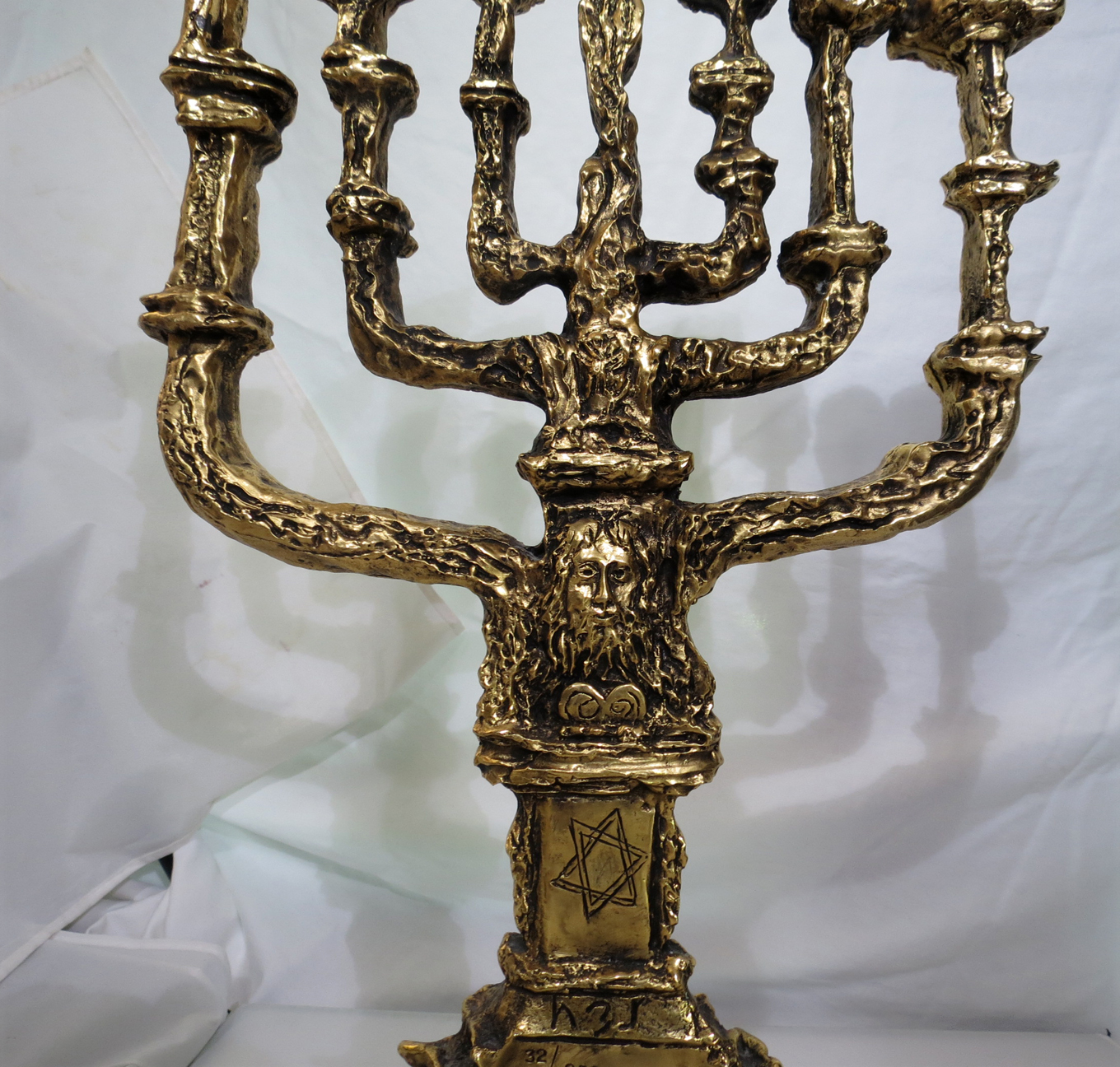 Salvador Dali Menorah Gilt Bronze Sculpture | Modernism