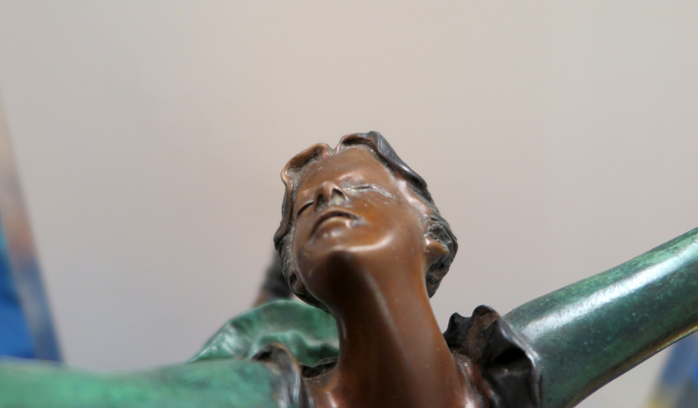 Bronze Ballerina Signed by A Fayral with Marble Base | Modernism