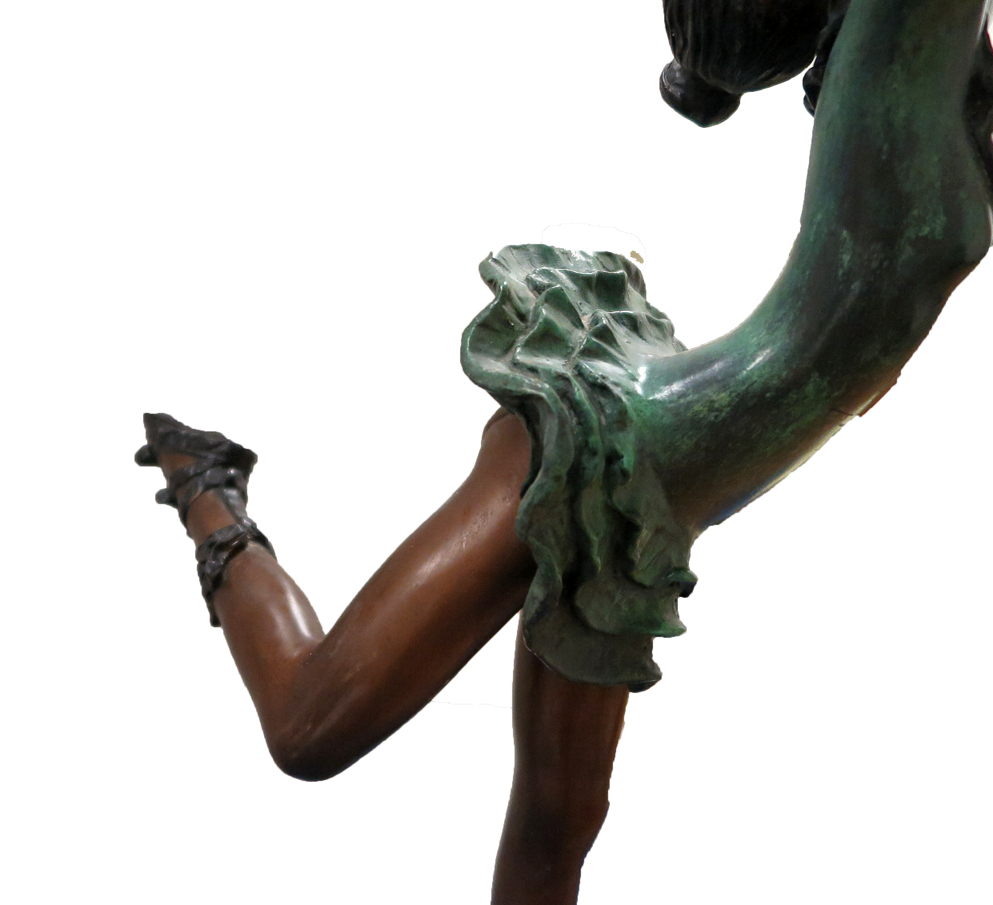 Bronze Ballerina Signed by A Fayral with Marble Base | Modernism