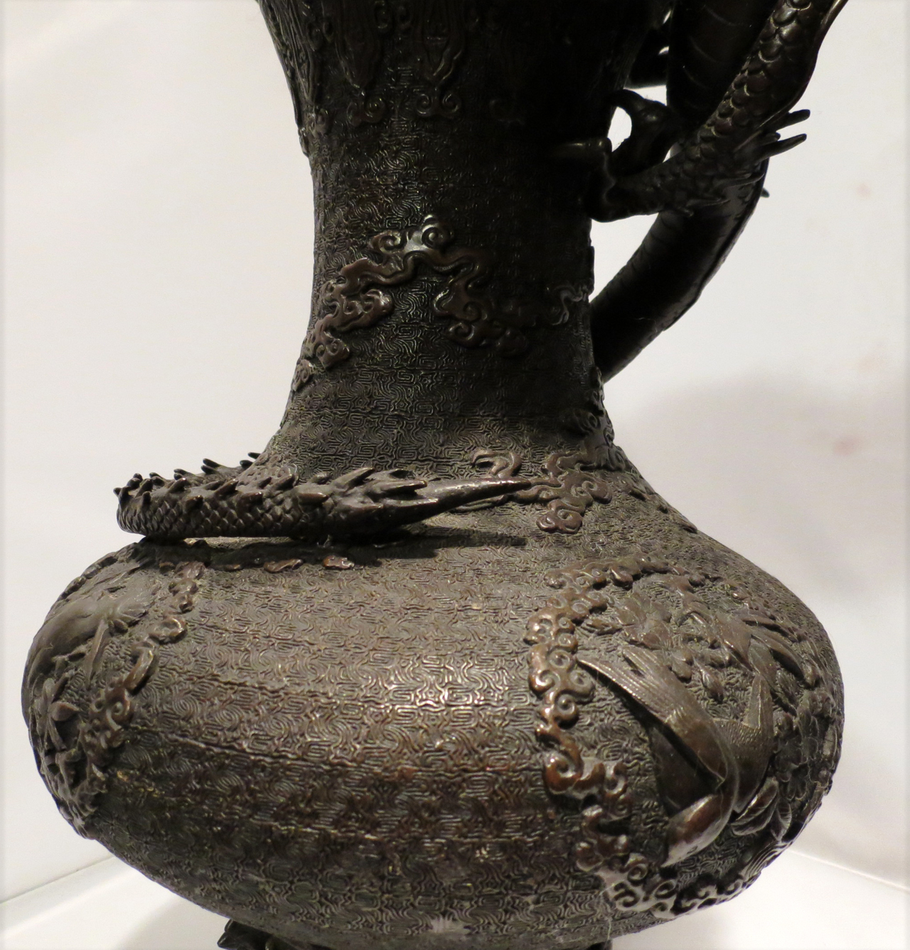 Antique Chinese Bronze Vase Dragon | Modernism