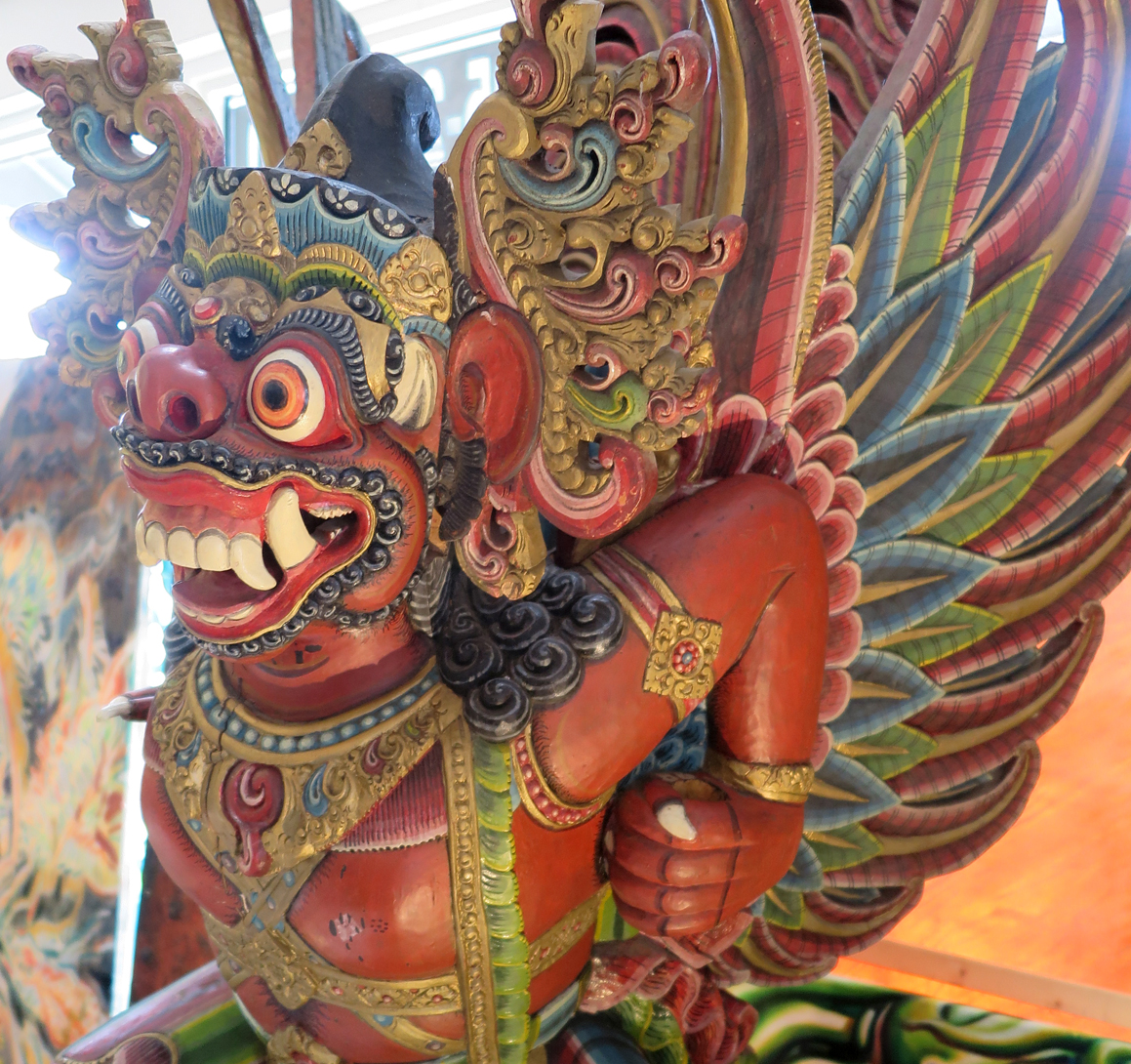 Carved Wooden Garuda 90 in Height | Modernism