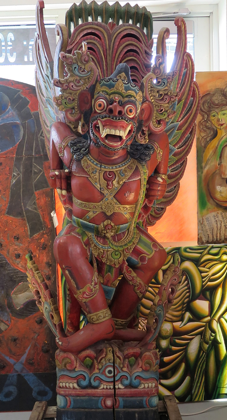 Carved Wooden Garuda 90 in Height | Modernism
