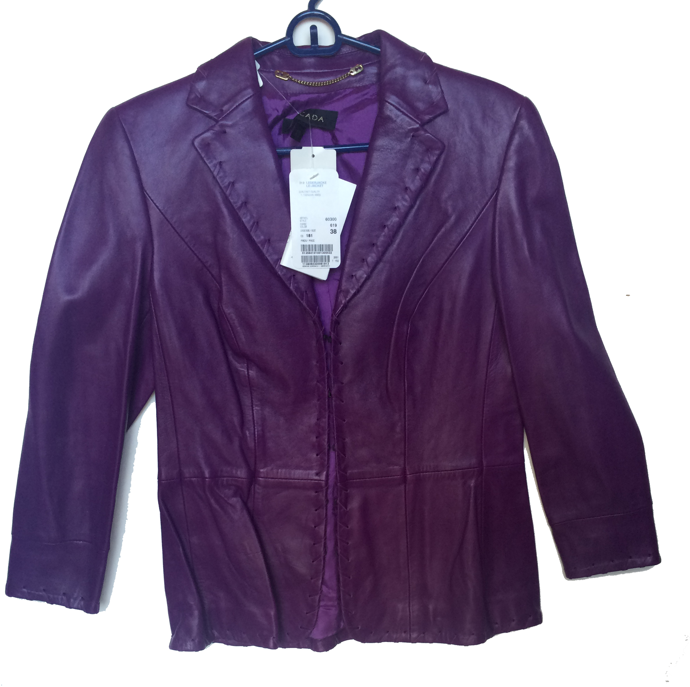 Vintage Escada Purple Napa Leather Jacket | Modernism