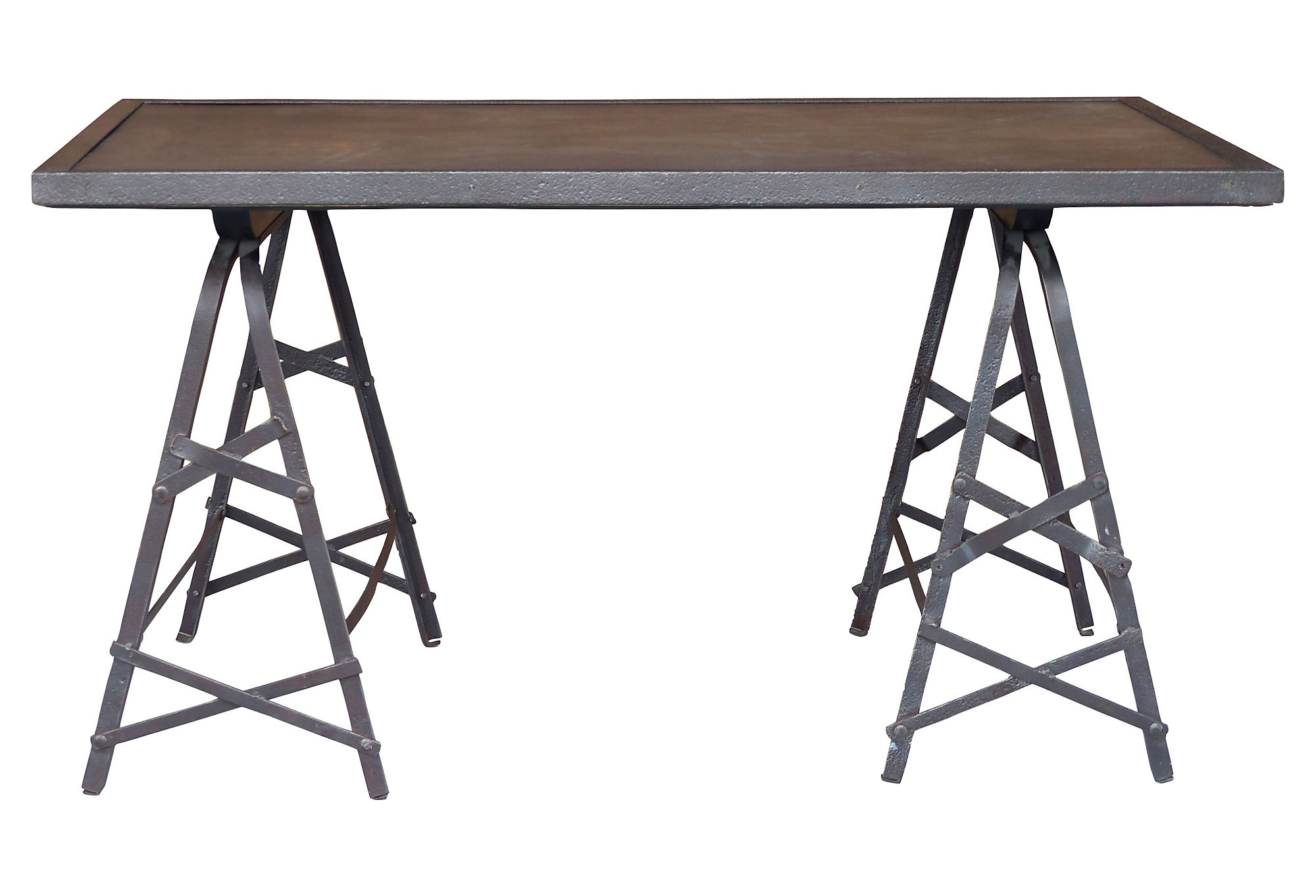 industrial sawhorse desk