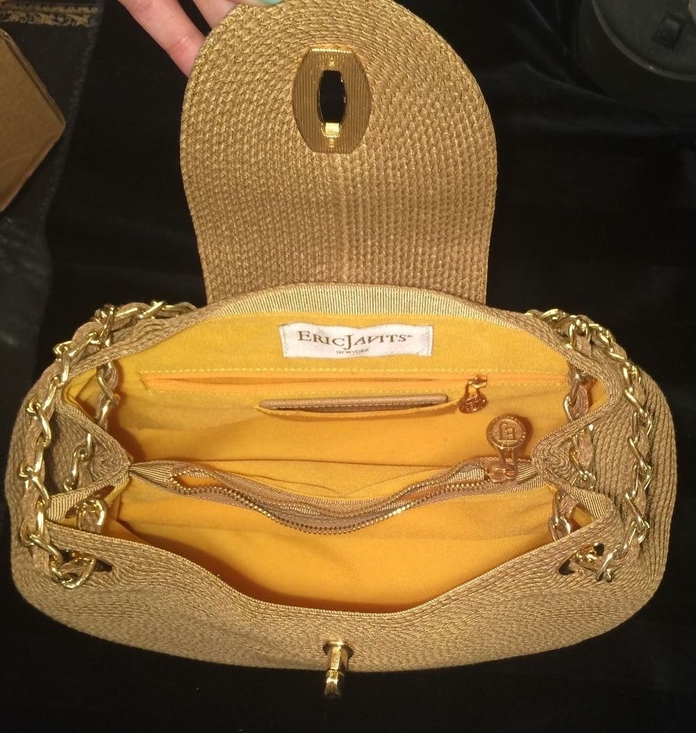 ERIC JAVITS Woven Chain Strap Shoulder Bag  Woven chain Bags Chain strap