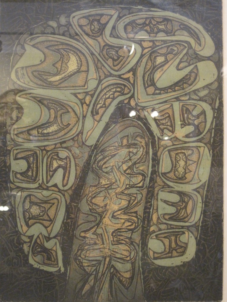 Masao Yoshida Mixed Color Intaglio Print, Signed, 1963 | Modernism