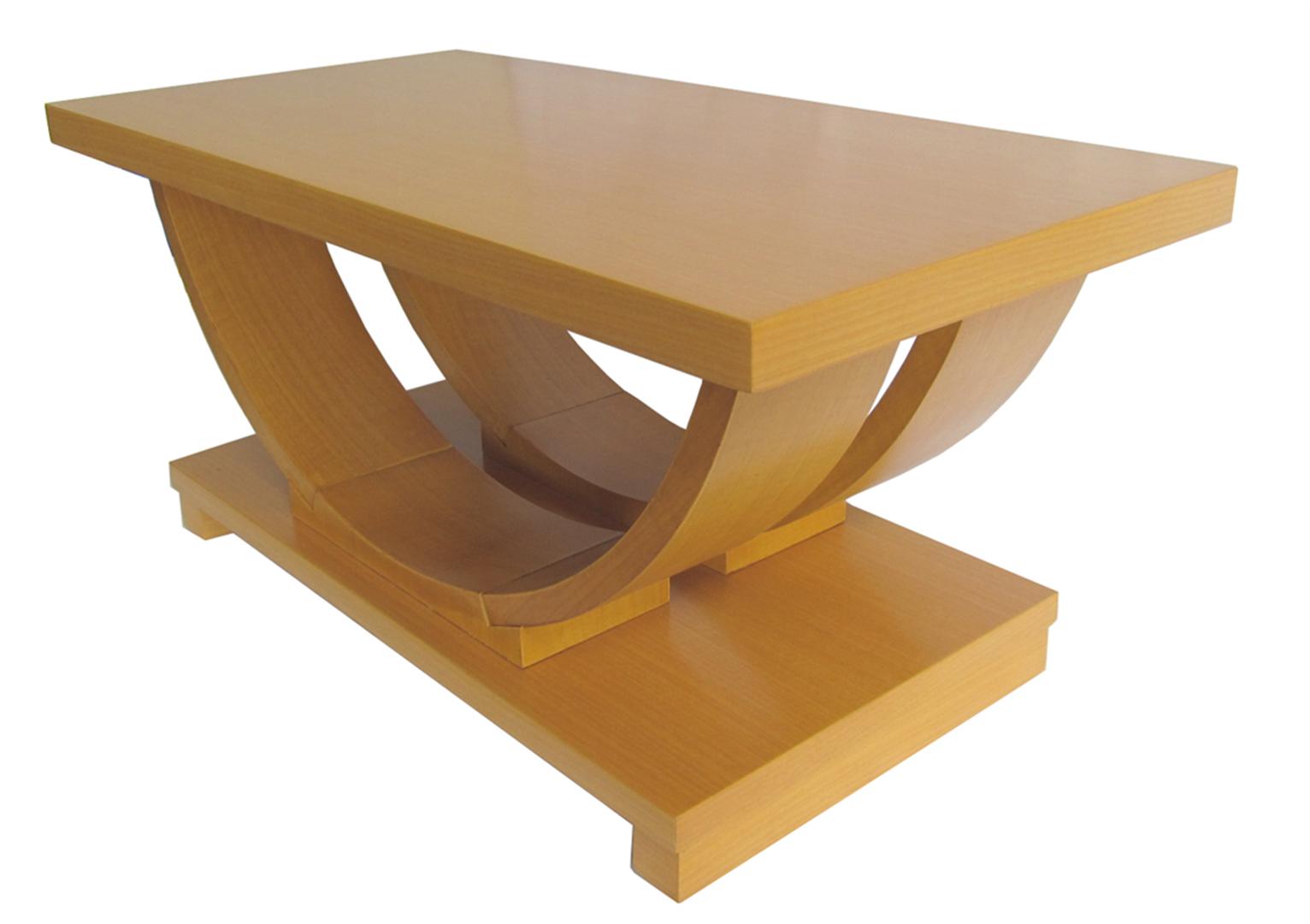 Modernage American Art Deco Streamline Blond Coffee Table | Modernism