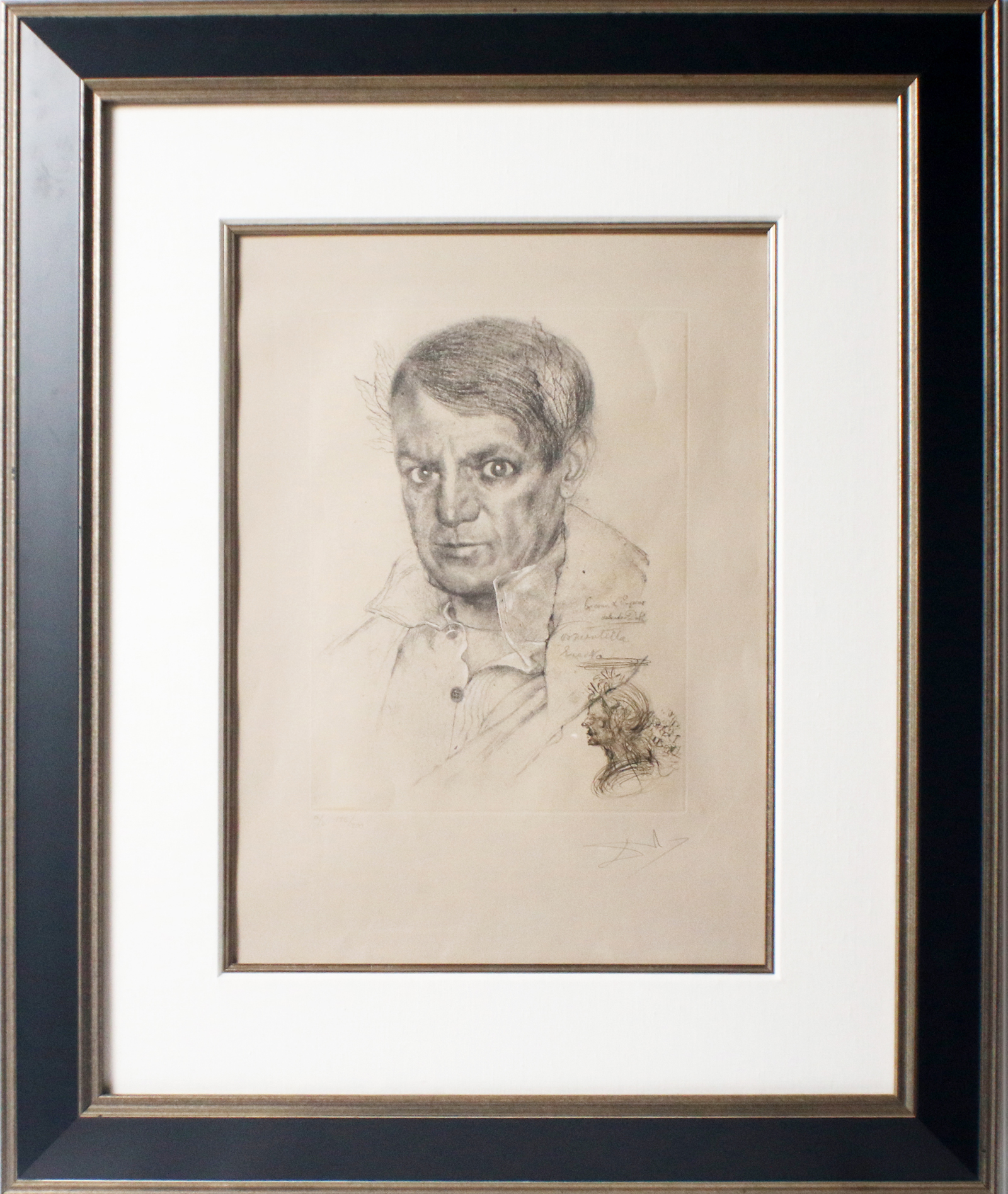 Portrait of Picasso Lithograph by Salvador Dali | Modernism