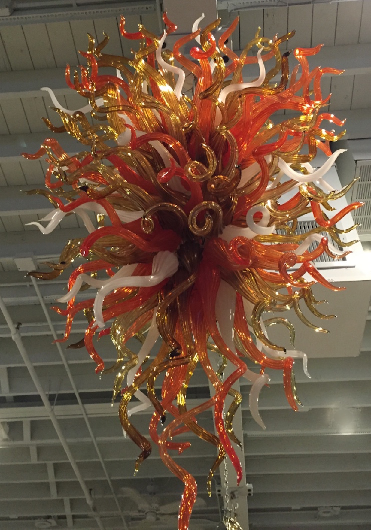 Hand Blown Glass Chandelier In The Style Of Chihuly | Modernism