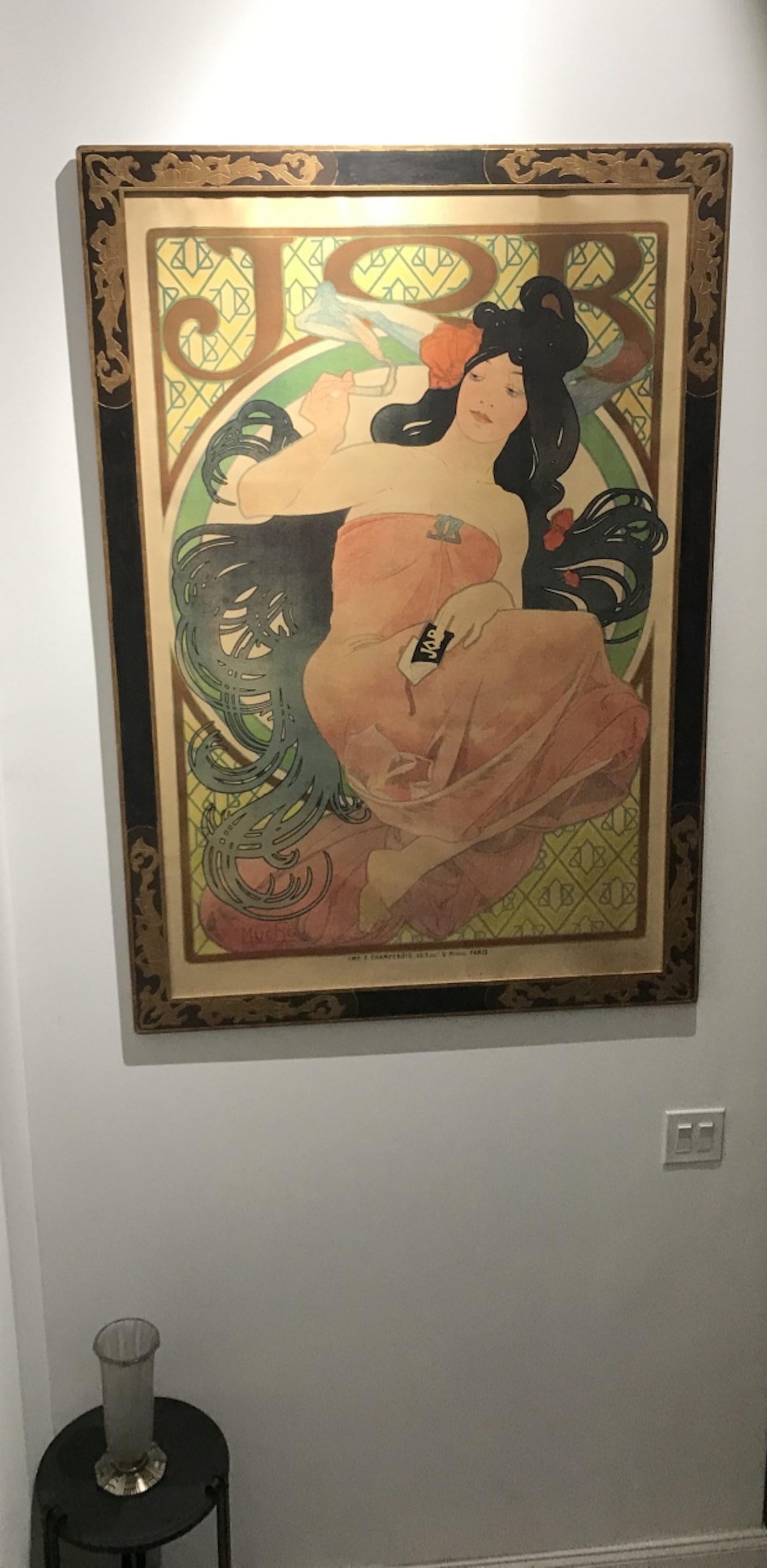 Art Nouveau Alphonse Mucha Original JOB Poster, 1898