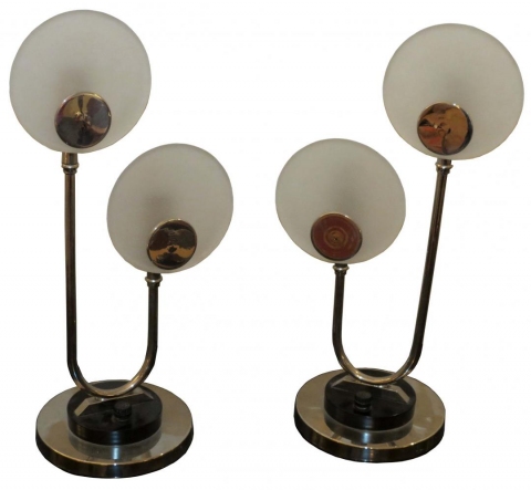 Matching Pair of American Art Deco CHASECRAFT Lamps ART DECO-Modernism