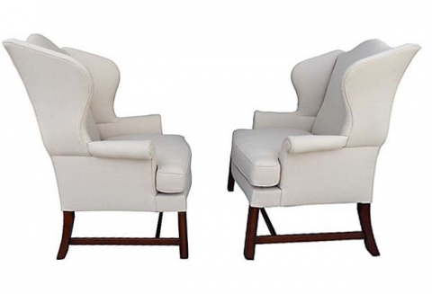 Kittinger Colonial Williamsburg Chippendale-style Wingbacks MID-CENTURY MODERN-Modernism