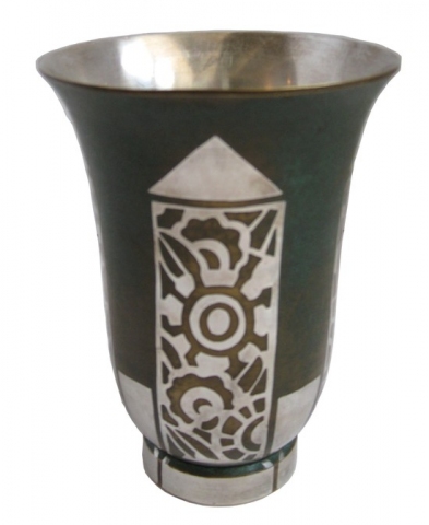 Art Deco Dinanderie Vase by Luc Lanel ART DECO-Modernism