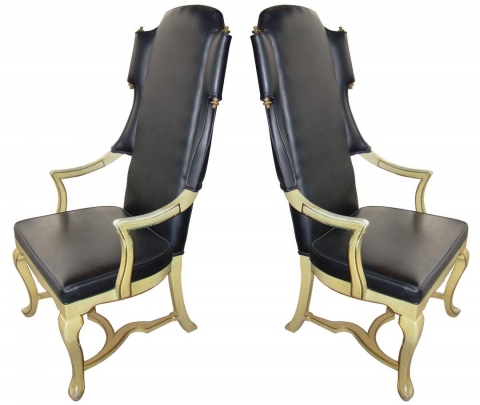 Pair Of Drexel Heritage Hollywood Regency Large Arm Chairs MID-CENTURY MODERN-Modernism