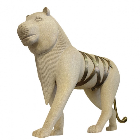 Egyptian Lion Statue MID-CENTURY MODERN-Modernism