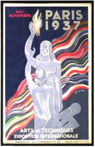 French Art Deco 1937 Paris Exposition Poster ART DECO-Modernism
