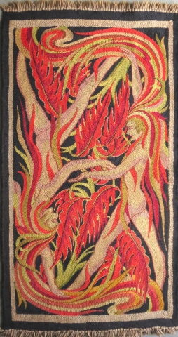 Art Deco Nudes Amid Ferns Tapestry | Modernism