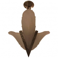 French Art Deco Geometric Chandelier by E.J.G ART DECO-Modernism