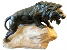 Early 20th Century Bronze Sculpture On Stone - Louis Riche ART DECO-Modernism