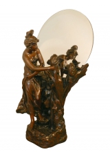 Important Art Nouveau Lamp Mirror ART NOUVEAU-Modernism
