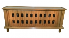 GUILLERME ET CHAMBRON Oak and Ceramic Sideboard MID-CENTURY MODERN-Modernism