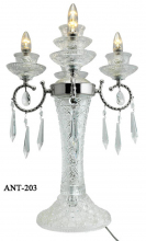 Impressive Large Antique Cut Crystal Table Lamp MID-CENTURY MODERN-Modernism