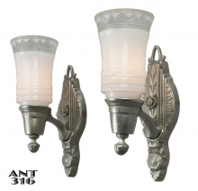 Art Deco - Lovely pair of 1920 Deco Wall Sconces ART DECO-Modernism
