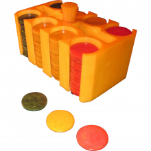 Art Deco Bakelite Poker Caddy And Chips ART DECO-Modernism