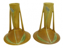 Frank Ferrell Roseville Futura Bud Vases or Candlesticks ART DECO-Modernism