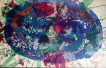 Colorful Abstract Lithograph - Loren G. Janzen - 1972 MID-CENTURY MODERN-Modernism