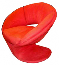 Lyrical 1980's Modern Red Chair CONTEMPORARY-Modernism