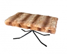 Mid Century Bench Upholstered in Fur MID-CENTURY MODERN-Modernism