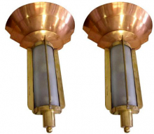 Pair Of American Art Deco Copper Sconces ART DECO-Modernism