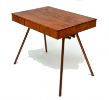 Desk 60's Self Produced Prototype with Copper Legs MID-CENTURY MODERN-Modernism