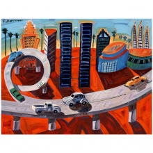 - Cheech's Downtown - Limited Giclee Print By Frank Romero CONTEMPORARY-Modernism