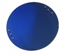 American Art Deco Cobalt Blue Mirror with Six Chrome Balls ART DECO-Modernism