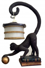 Amazing Art Deco Monkey Lamp American 1940s ART DECO-Modernism