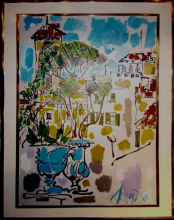 Mid Century Modern Abstract Painting by Jack Amoroso MID-CENTURY MODERN-Modernism