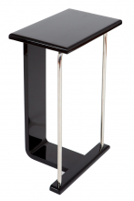 American Art Deco Occasional Table in Black Lacquer Chrome ART DECO-Modernism